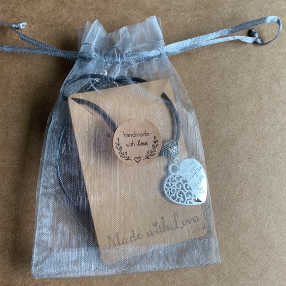 ♥️NWT♥️Mother’s Day Matching Heart 925 Silver Necklaces ♥️Hand Crafted♥️ - Picture 5 of 6